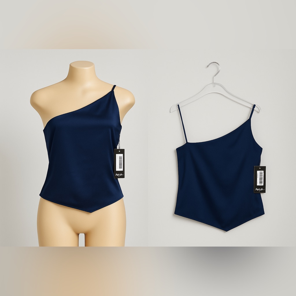 754 Satin Asymmetrical Cami Top